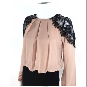 Bisou Bisou Antique Rose Long-Sleeve Dress